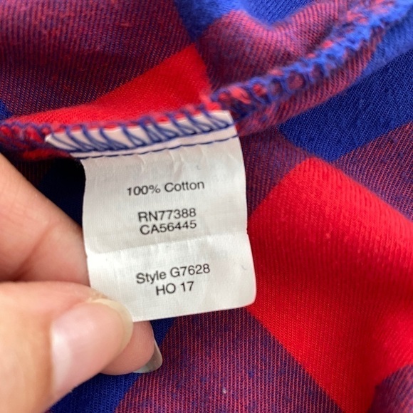 J CREW Red & Blue Plaid Shirt Boy Fit Women PS Petite Small - Picture 4 of 5